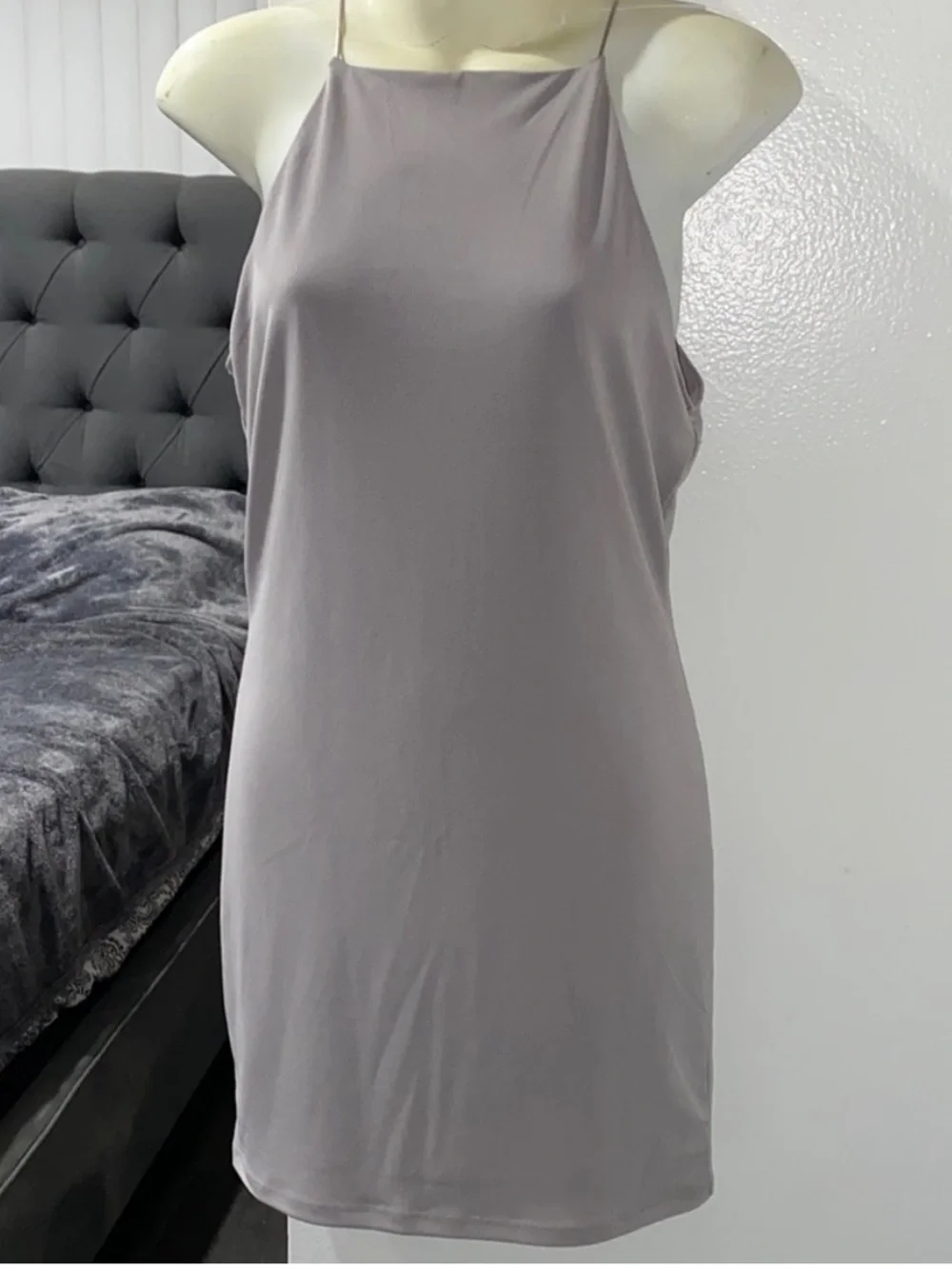 Forever 21 Gray Razor Back Mini Dress - Picture 1 of 1